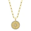 0.43CT DIAMOND STAR PAPER CLIP LINK NECKLACE