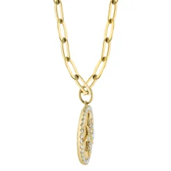 0.43CT DIAMOND STAR PAPER CLIP LINK NECKLACE