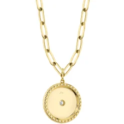 0.43CT DIAMOND STAR PAPER CLIP LINK NECKLACE