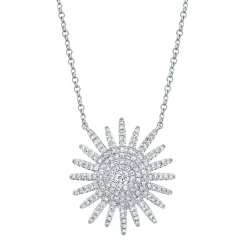 0.43CT DIAMOND STARBURST NECKLACE