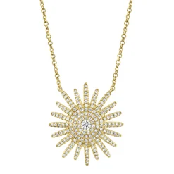 0.43CT DIAMOND STARBURST NECKLACE