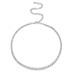 4.39CT DIAMOND TENNIS CHOKER NECKLACE