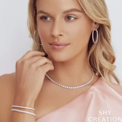 4.39CT DIAMOND TENNIS CHOKER NECKLACE