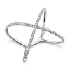 0.18CT DIAMOND "X" RING