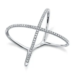 0.18CT DIAMOND "X" RING