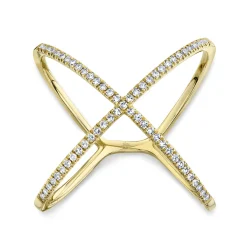 0.18CT DIAMOND "X" RING