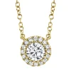 0.20CT-CTR(ROUND) 0.05CT-SIDE DIAMOND NECKLACE