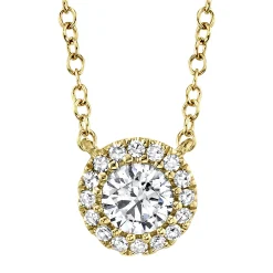 0.20CT-CTR(ROUND) 0.05CT-SIDE DIAMOND NECKLACE