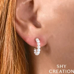 CULTURED PEARL HOOP EARRING