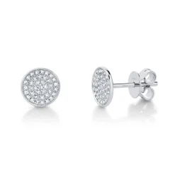 Emmie 0.17Ct. Diamond Pave Circle Stud Earring
