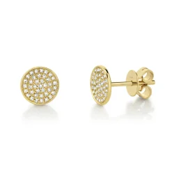 Emmie 0.17Ct. Diamond Pave Circle Stud Earring