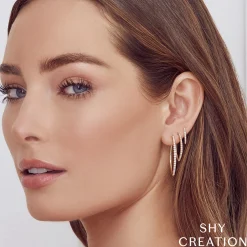 Marquise 0.15 Ct. Huggie Hoop Earrings