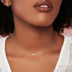Oakley 0.06 Ct. Diamond Horseshoe Pendant Necklace