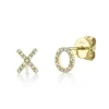 XO' DIAMOND STUD EARRING