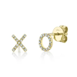 XO' DIAMOND STUD EARRING